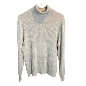 89th Madison Womens Gray Knit Turtleneck Sweater XL TG Long Sleeve